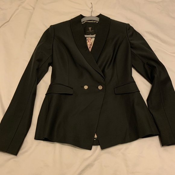 BNWT Ted Baker Tiorna Double Breasted Black Blazer - Picture 11 of 12